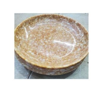 6 PC Melamine plates-brown