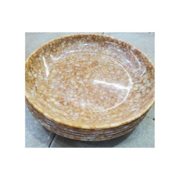 6 PC Melamine plates-brown
