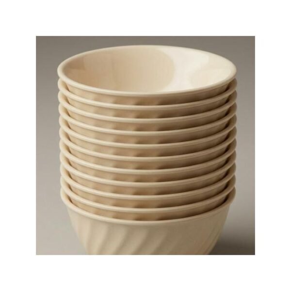 12-Piece Cream Melamine Soup & Fruit Bowls Set