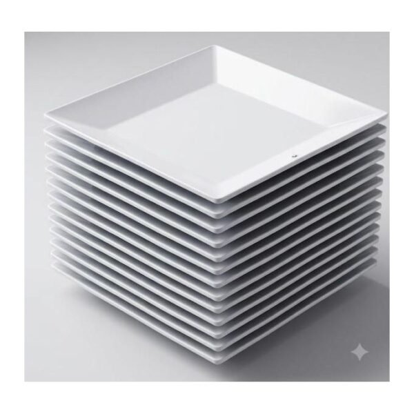 12-Piece Unique Design Melamine Dinner Plates Set (M2610) – Stylish & Durable Everyday Tableware