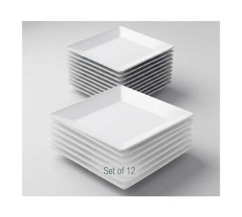 Tankoo 12-Piece Unique Design Melamine Dinner Plates Set (M2610) – Stylish & Durable Everyday Tableware