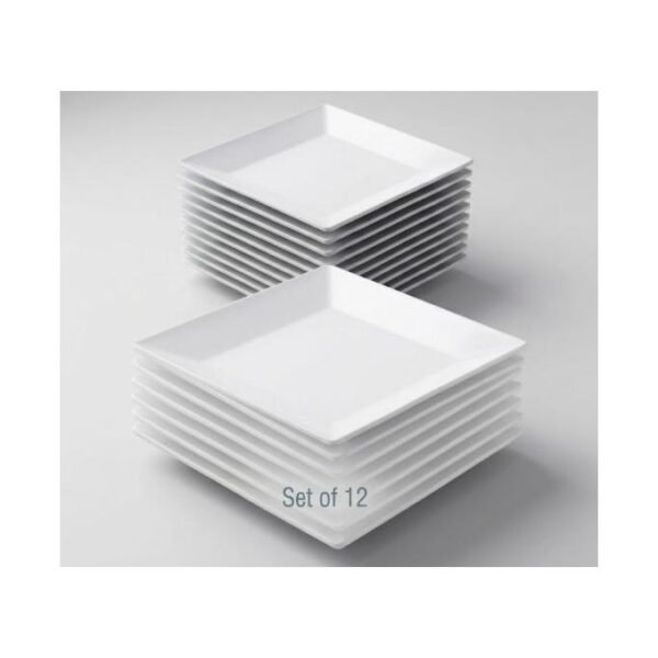 12-Piece Unique Design Melamine Dinner Plates Set (M2610) – Stylish & Durable Everyday Tableware