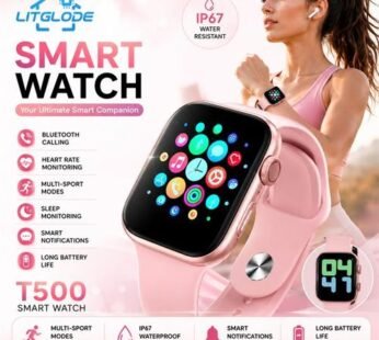 Litglobe Litglobe Series 8 Smart Watch – 1.65″ HD Screen, Bluetooth, Pink, IP67 Waterproof